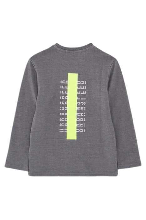 BOYS’ GREY T-SHIRT WITH FLOCKED POCKET 2