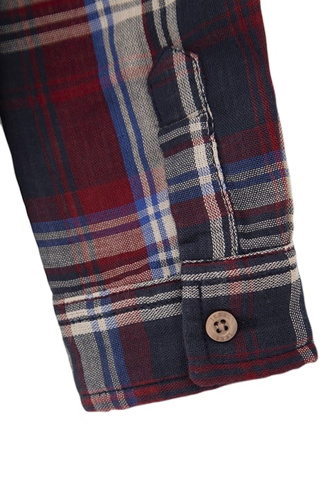 BOYS’ RED CHECK MIX SHIRT WITH DETACHABLE HOOD 6