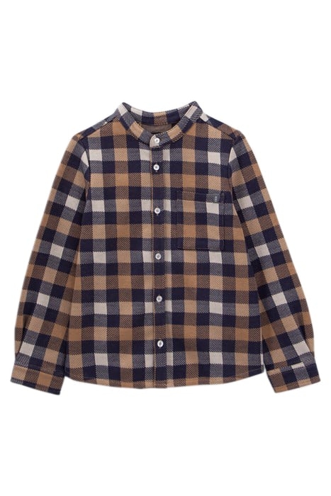 BOYS' CAMEL CHECK SHIRT WITH DETACHABLE HOOD 3