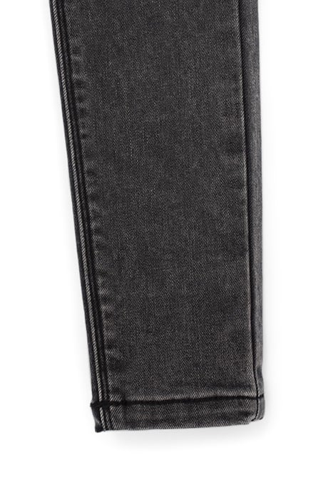 GIRLS’ GREY SKINNY JEANS WITH SCARF BELT 7