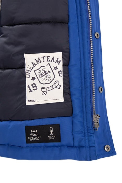 BOYS’ ELECTRIC BLUE QUILTED DETAIL PARKA 6