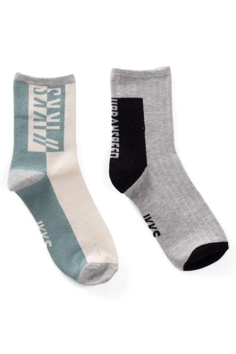 BOYS’ GREEN/GREY SOCKS 1