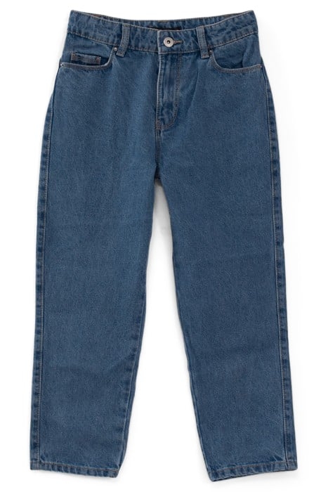 GIRLS’ LIGHT BLUE ORGANIC COTTON 7/8 MOM JEANS 1