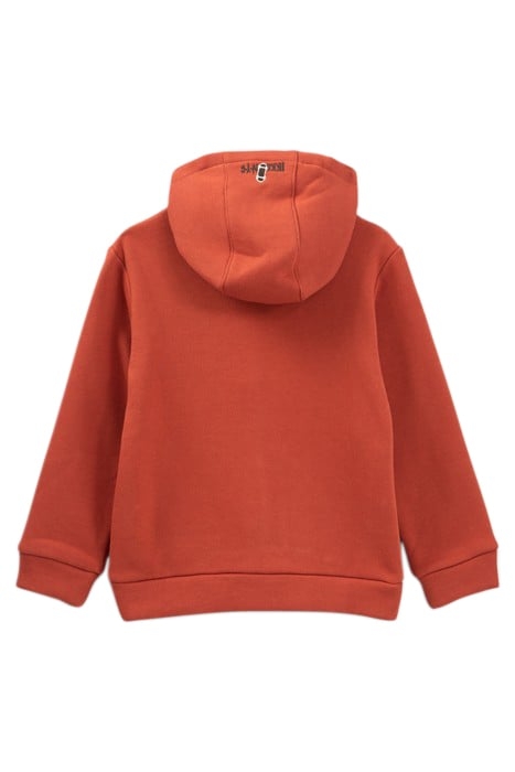 BOYS’ BRICK CARDIGAN WITH VISOR ON HOOD 2
