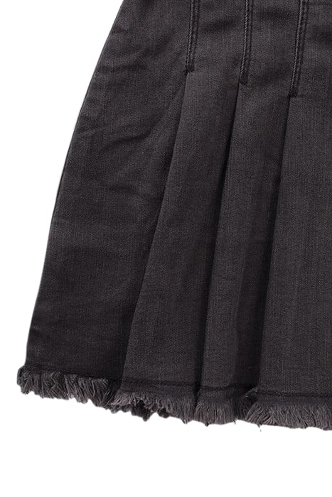 GIRLS’ GREY DENIM PLEATED SHORT SKIRT 4