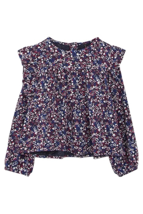 GIRLS’ NAVY STAR AND HEART PRINT T-SHIRT 1