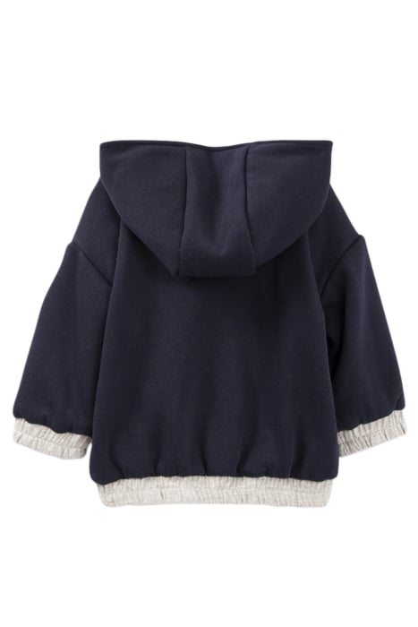 BABY GIRLS’ GREY LUREX/NAVY CARDIGAN 2