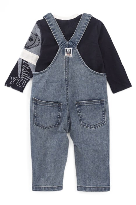 BABY BOYS’ DENIM DUNGAREES & T-SHIRT OUTFIT 2