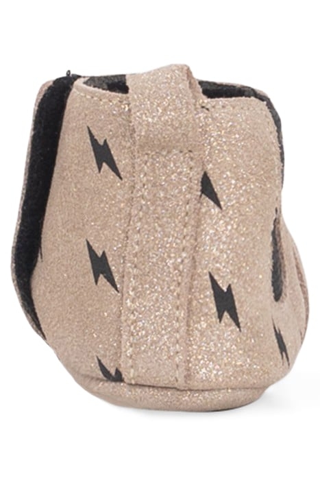BABY GIRLS’ GOLD LEATHER SLIPPERS WITH LIGHTNING 4