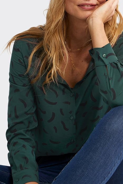 IMPERIAL GREEN WAVE PRINT SHIRT 5