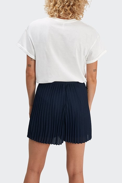 IRIDESCENT NAVY PLEATED SHORTS 2