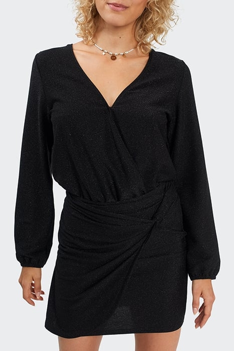 BLACK SHINY KNIT SHORT SKIRT 1