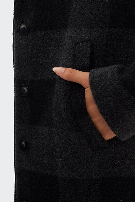 CHARCOAL CHECK LONG COAT 6