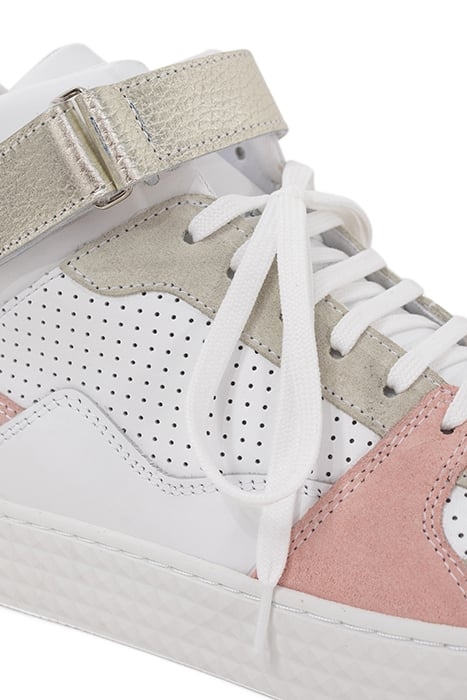PINK, WHITE, BEIGE HIGH-TOP TRAINERS 7