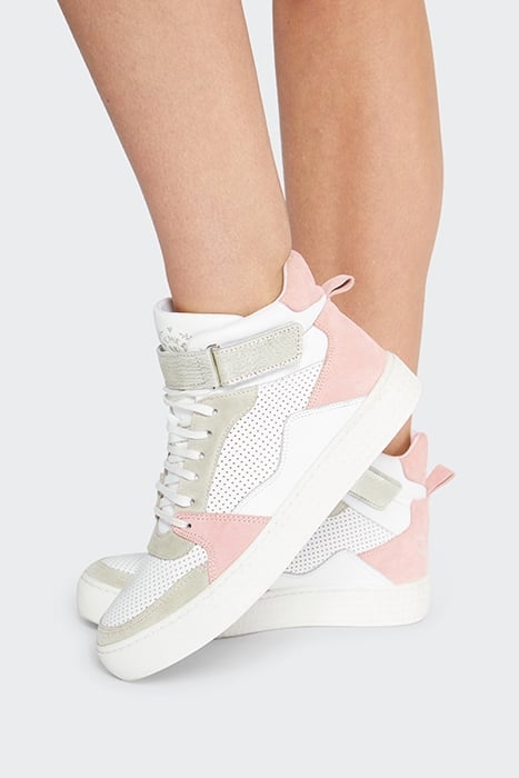 PINK, WHITE, BEIGE HIGH-TOP TRAINERS 2