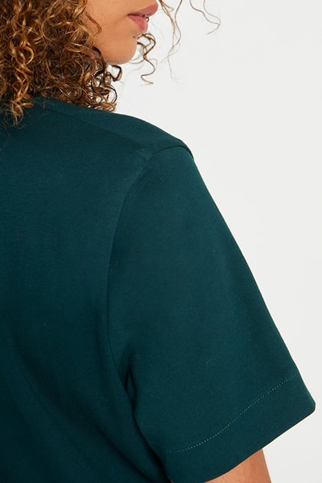 IMPERIAL GREEN INTERLOCK T-SHIRT WITH FLOCKED IMAGE 6