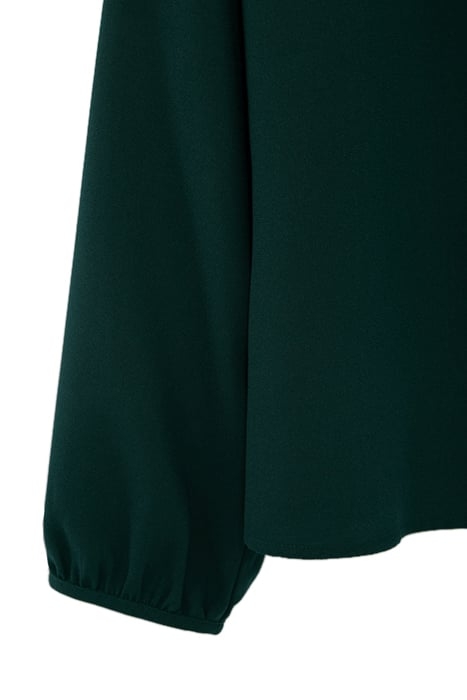 IMPERIAL GREEN BLOUSE WITH SCALLOPED NECKLINE 4