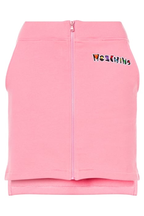 GEOMETRIC LOGO FLEECE MINISKIRT PINK 3