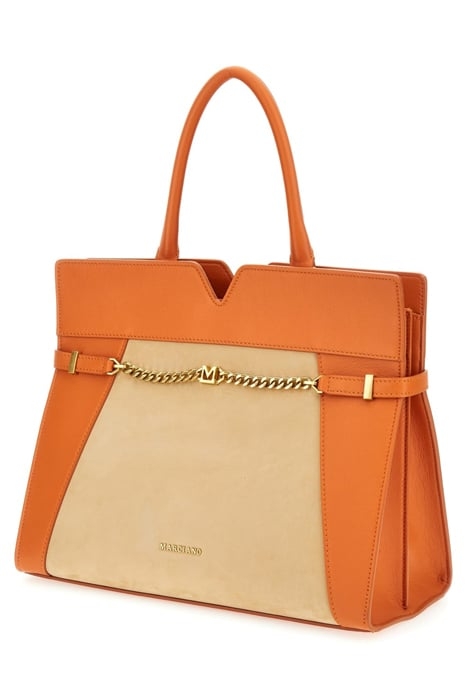 MEDIUM SATCHEL CONTR SUPERLATIVE TOTE BAG ORANGE 3