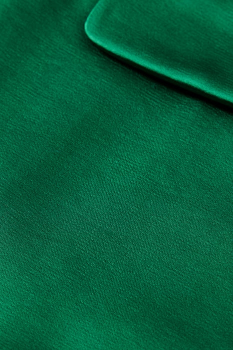 BELTED SATIN SINGLE BREASTED BLAZER PINE TREE 8