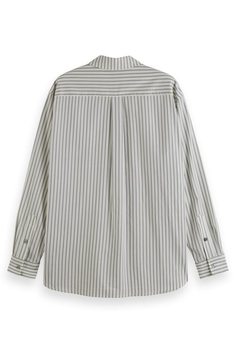 OVERSIZED FIT SHIRT WITH STRIPES DUSTY BLUE ROPE STRIPE 2