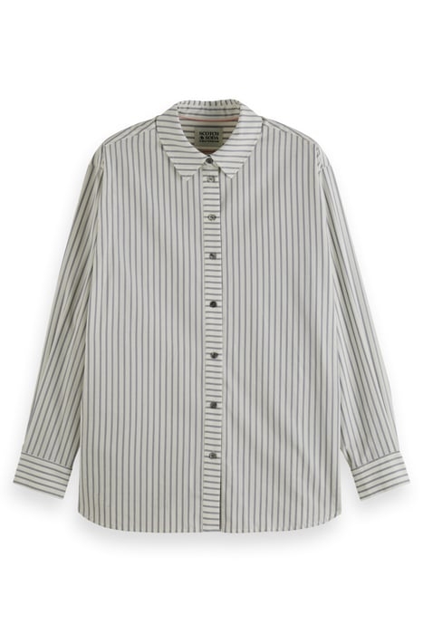 OVERSIZED FIT SHIRT WITH STRIPES DUSTY BLUE ROPE STRIPE 1