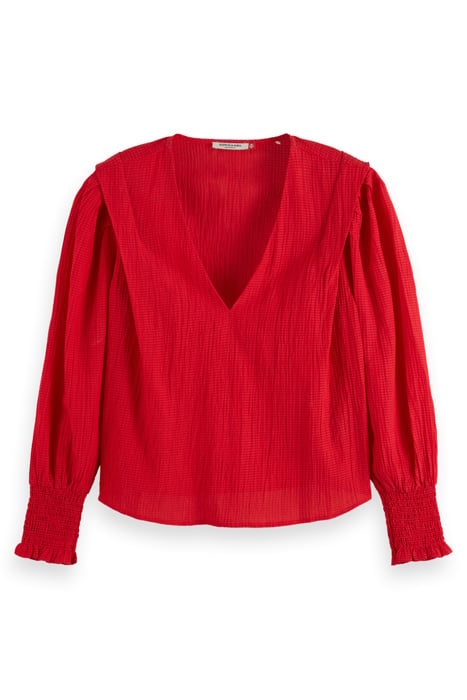 V-NECK TOP LIPSTICK RED 4