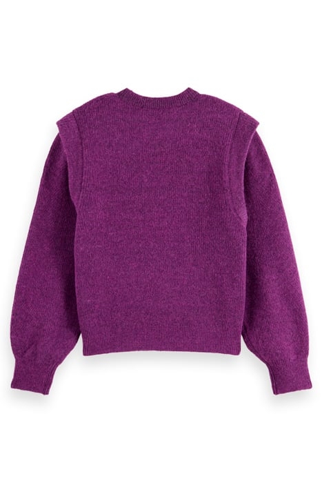 SHOULDER DETAIL CREW NECK PULLOVER BOYSENBERRY 5