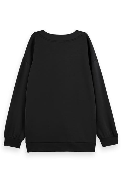 OVERSIZED JERSEY BOMBER JACKET BLACK 2