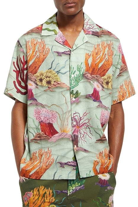 LINEN VISCOSE AOP CORAL REEF AOP 1