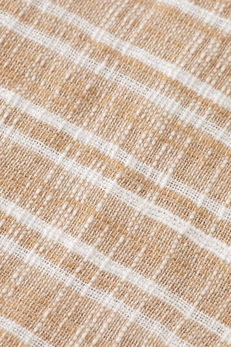 HORIZONTAL COTTON LINEN STRIPE SAND STRIPE 3