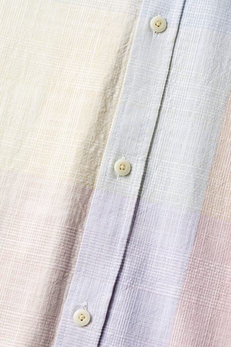 STRUCTURED CHECKED SHORT SLEEV MULTI COLOUR CHECK 7