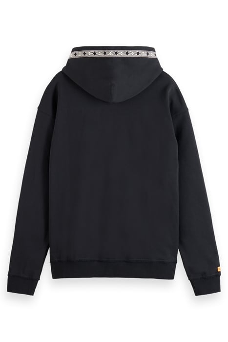 PALM TREE EMBROIDERY HOODIE BLACK 2