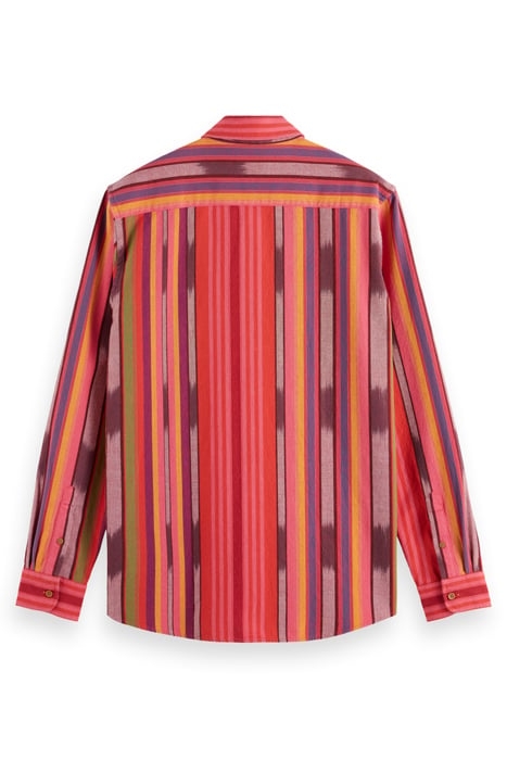SPACE DYE STRIPE SHIRT PINK IKAT 2
