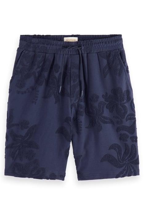 JACQUARD TOWELLING SHORTS NAVY BLUE 1