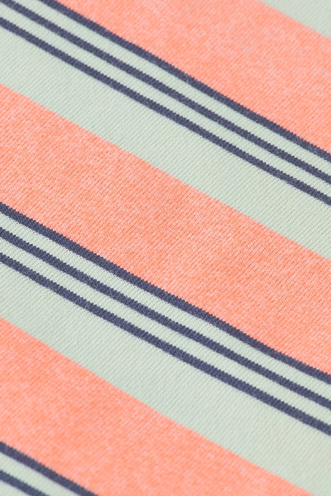 YARN DYE STRIPE POCKET T-SHIRT PEACH GREEN MULTISTRIPE 3