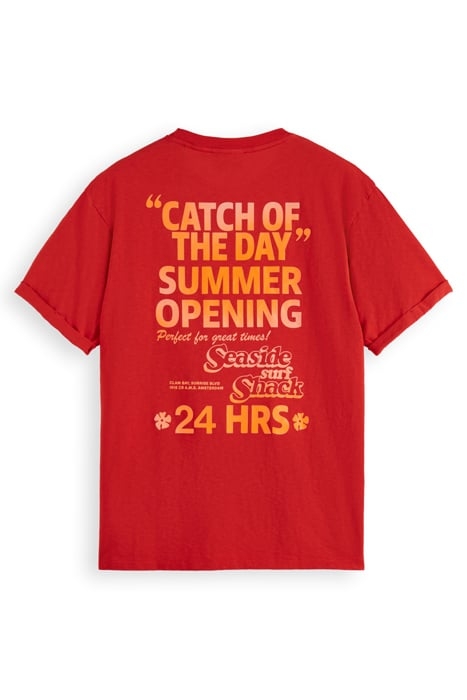 FRONT BACK ARTWORK T-SHIRT BOAT RED 2