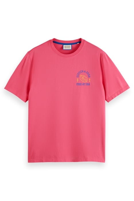 LEFT CHEST ARTWORK T-SHIRT TROPICAL PINK 1