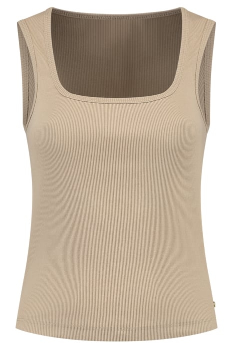 RIB SINGLET TAUPE 1
