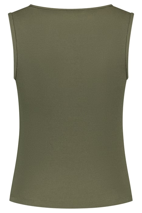 RIB SINGLET ARMY GREEN 2