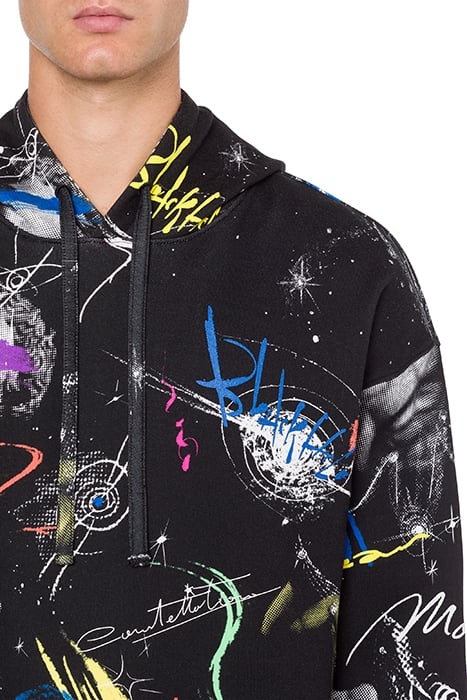 MOSCHINO GALAXY COTTON SWEATSHIRT BLACK 4