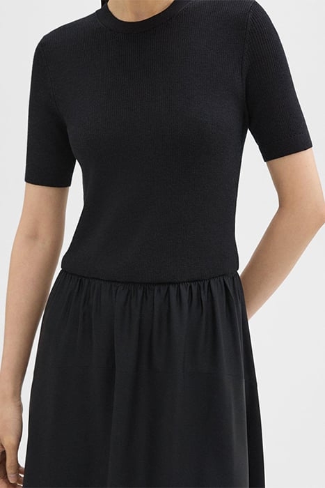 WOOL-VISCOSE COMBO DRESS BLACK/BLACK 3