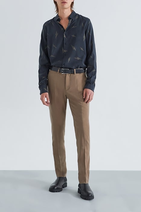 BLACK PURE EDITION-SLIM SHIRT, LIGHTNING PRINT BLACK 2