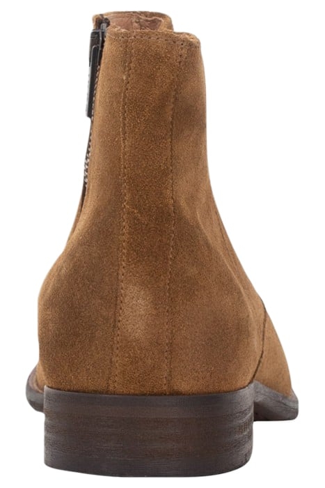 BROWN SUEDE ZIPPED BOOTS CAPPUCINO 3