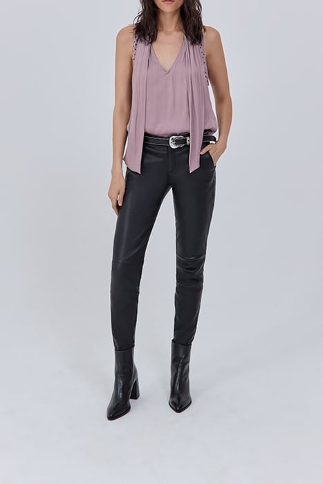 LAVENDER FLOWING TOP WITH NECK TIE LAVANDE 3