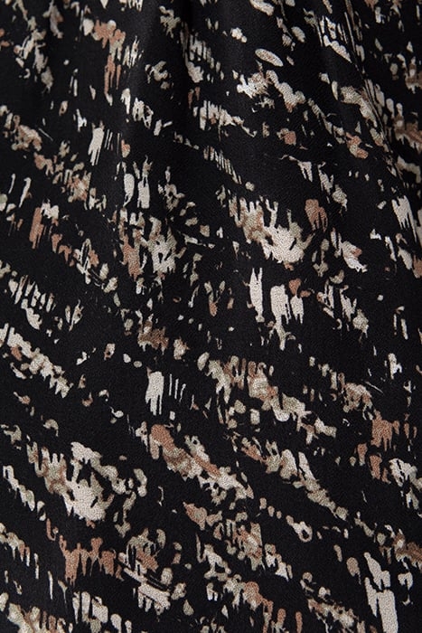 BLACK FUSAIN PRINT SHORT FLOWING SKIRT BLACK 7