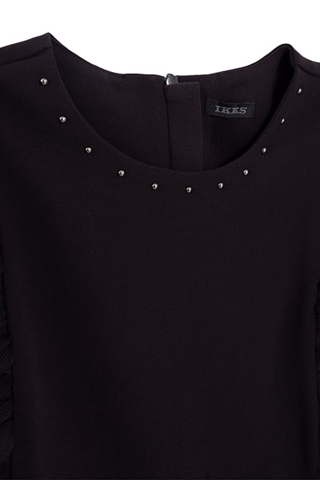 GIRLS’ BLACK RUFFLED TULLE DRESS BLACK 3