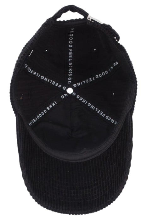 BOYS’ BLACK CORDUROY CAP WITH ACE BADGE BLACK 3