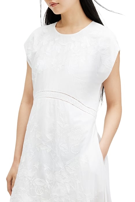 GIANNA EMB DRESS OFF WHITE 5