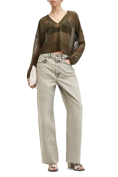 MISHA V NECK KHAKI GREEN 3